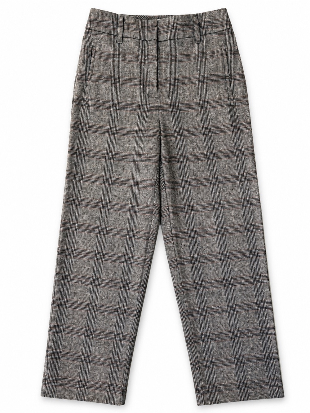 Wilfred Aritzia Plaid Trousers Brown Gray Glen Check Dress Pants Size 0